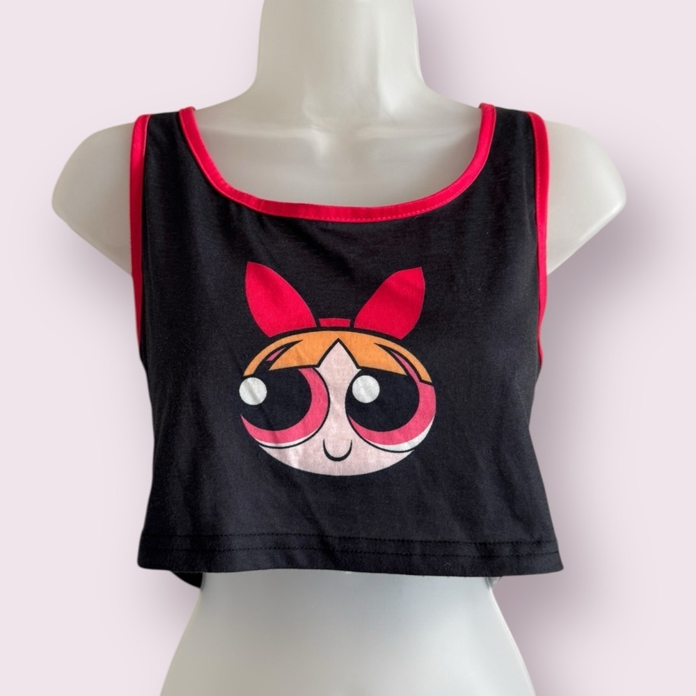 Romwe Buttercup Crop Top - Powerpuff Girls Pajama Lounge Tee, Size L